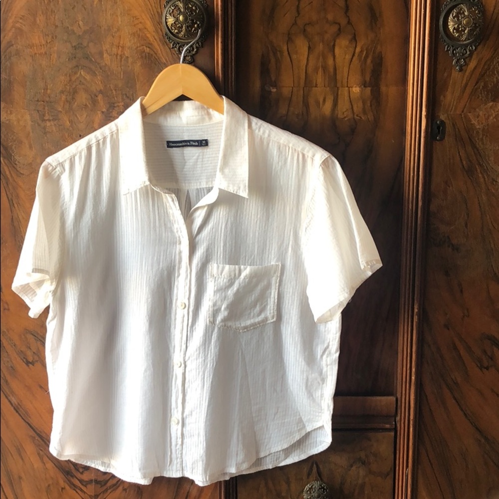 Abercrombie pinstripe blouse